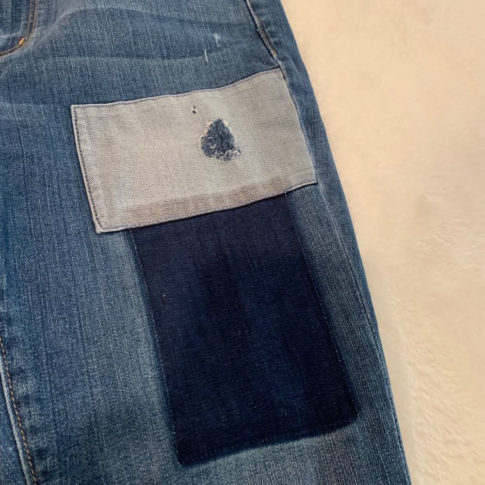 Loft Modern Skinny Ankle Patchwork Distressed Jea… - image 6